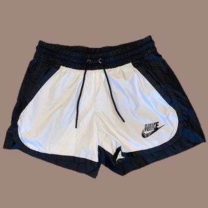 Womens Nike Shorts White & Black
